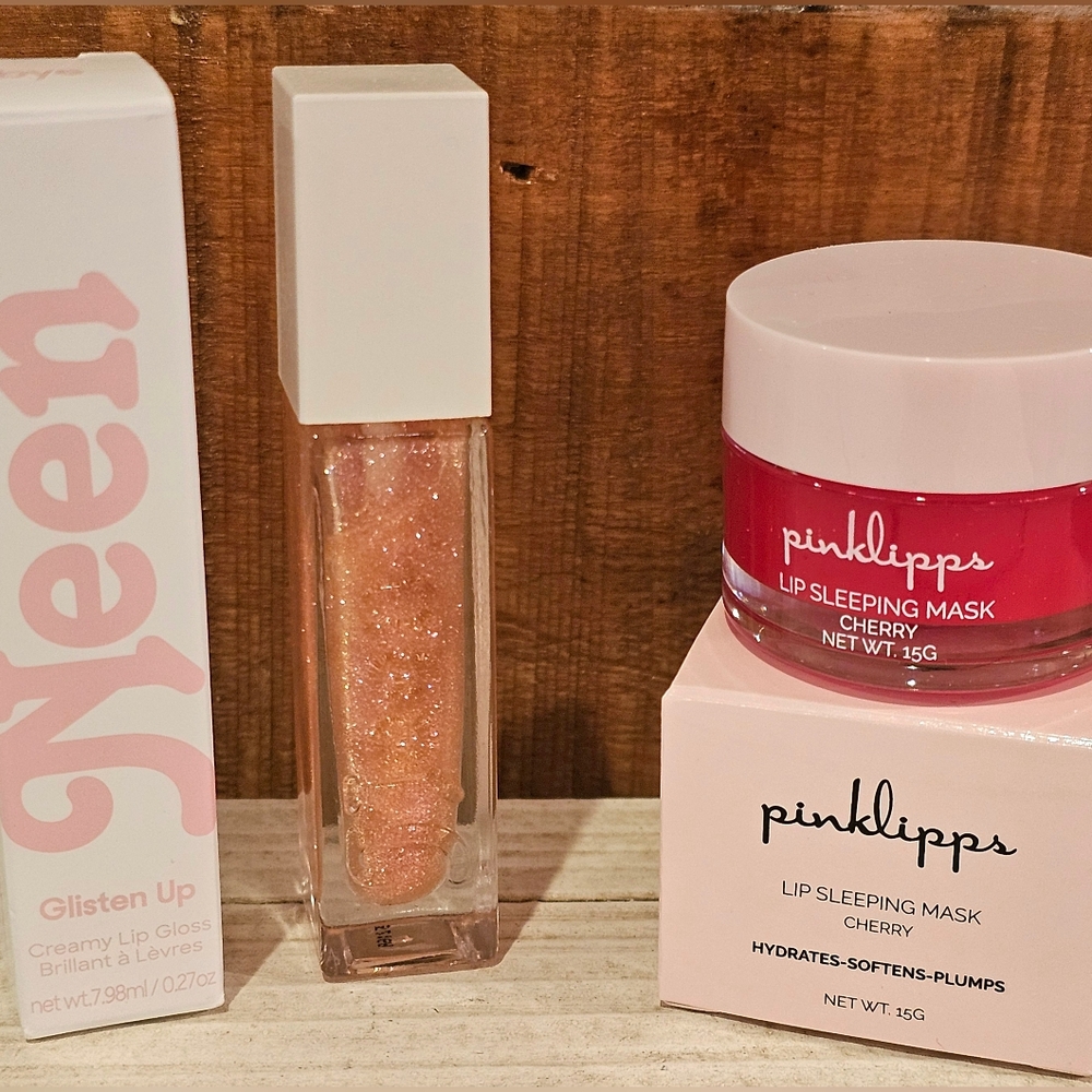 Lip Bundle: Neen Glisten Up Creamy Lip Gloss and Pinklipps Lip Sleeping Mask